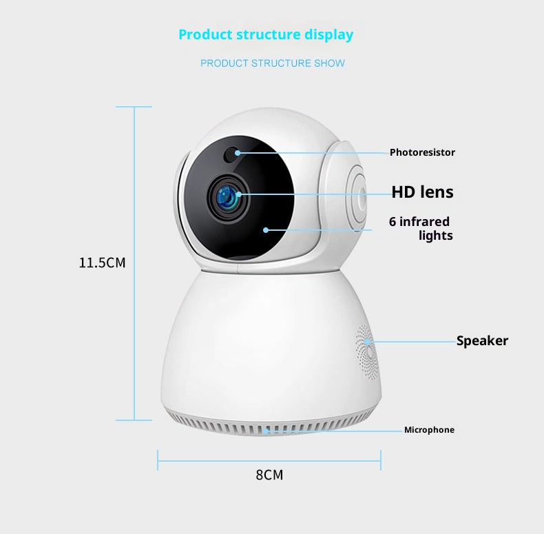 Caméra de Surveillance HD Maison – Vision Nocturne Infrarouge
